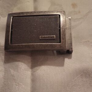 Calvin Klein Textured Silver Belt Buckle